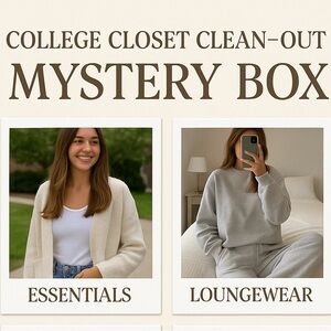 College Closet Clean-out Mystery Box Trendy Essentials | Pinterest Inspired